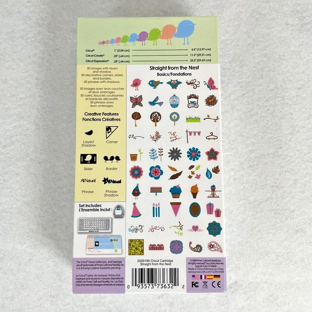 Cricut Cartridge Lot of 5: Neighborhood Flowers Animals Birds LIKELY LINKED
